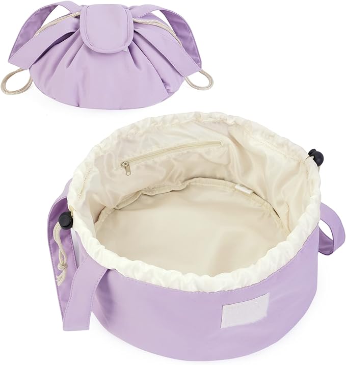 Drawstring Makeup Organizer Bag (2 For 1)