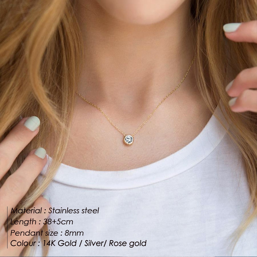 Minimalist Birthstone Necklace