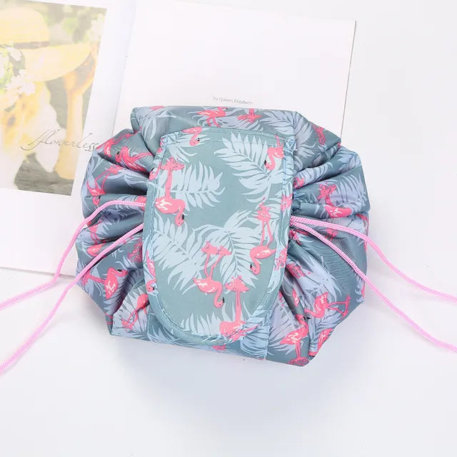Drawstring Makeup Organizer Bag (2 For 1)