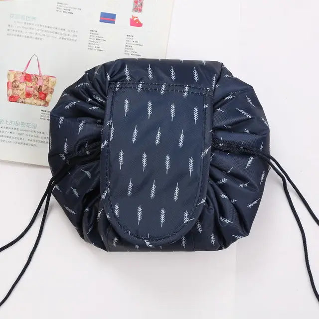 Drawstring Makeup Organizer Bag (2 For 1)