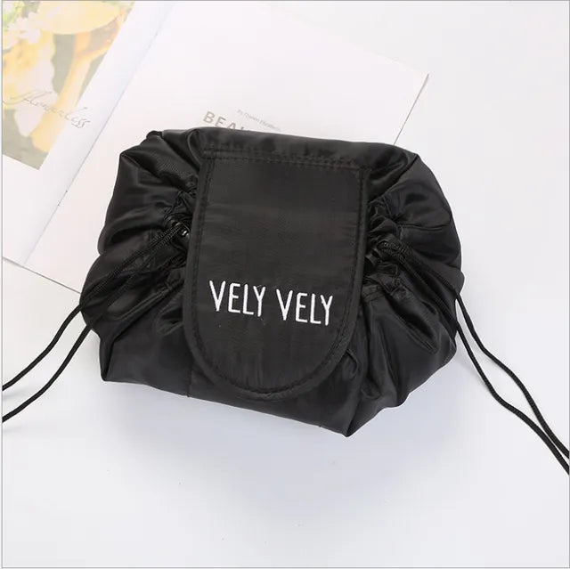 Drawstring Makeup Organizer Bag (2 For 1)