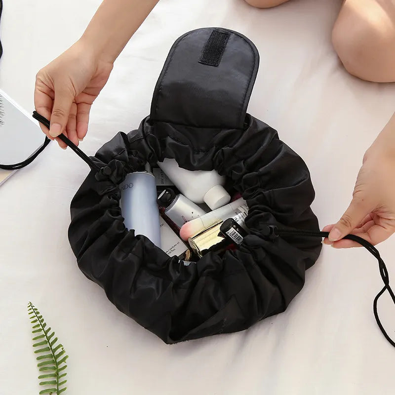 Drawstring Makeup Organizer Bag (2 For 1)