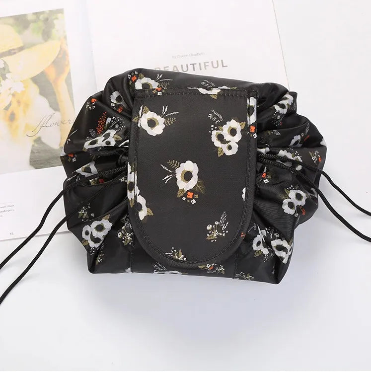 Drawstring Makeup Organizer Bag (2 For 1)