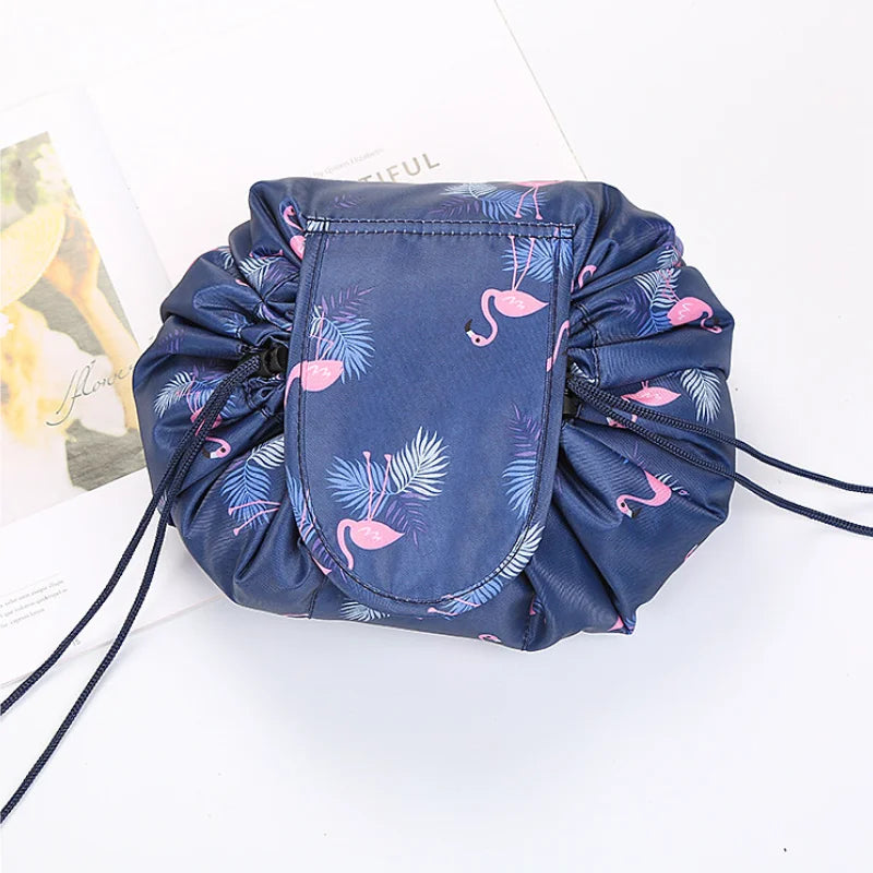 Drawstring Makeup Organizer Bag (2 For 1)