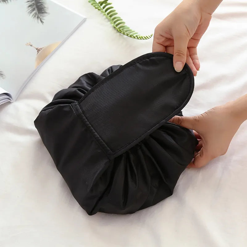 Drawstring Makeup Organizer Bag (2 For 1)
