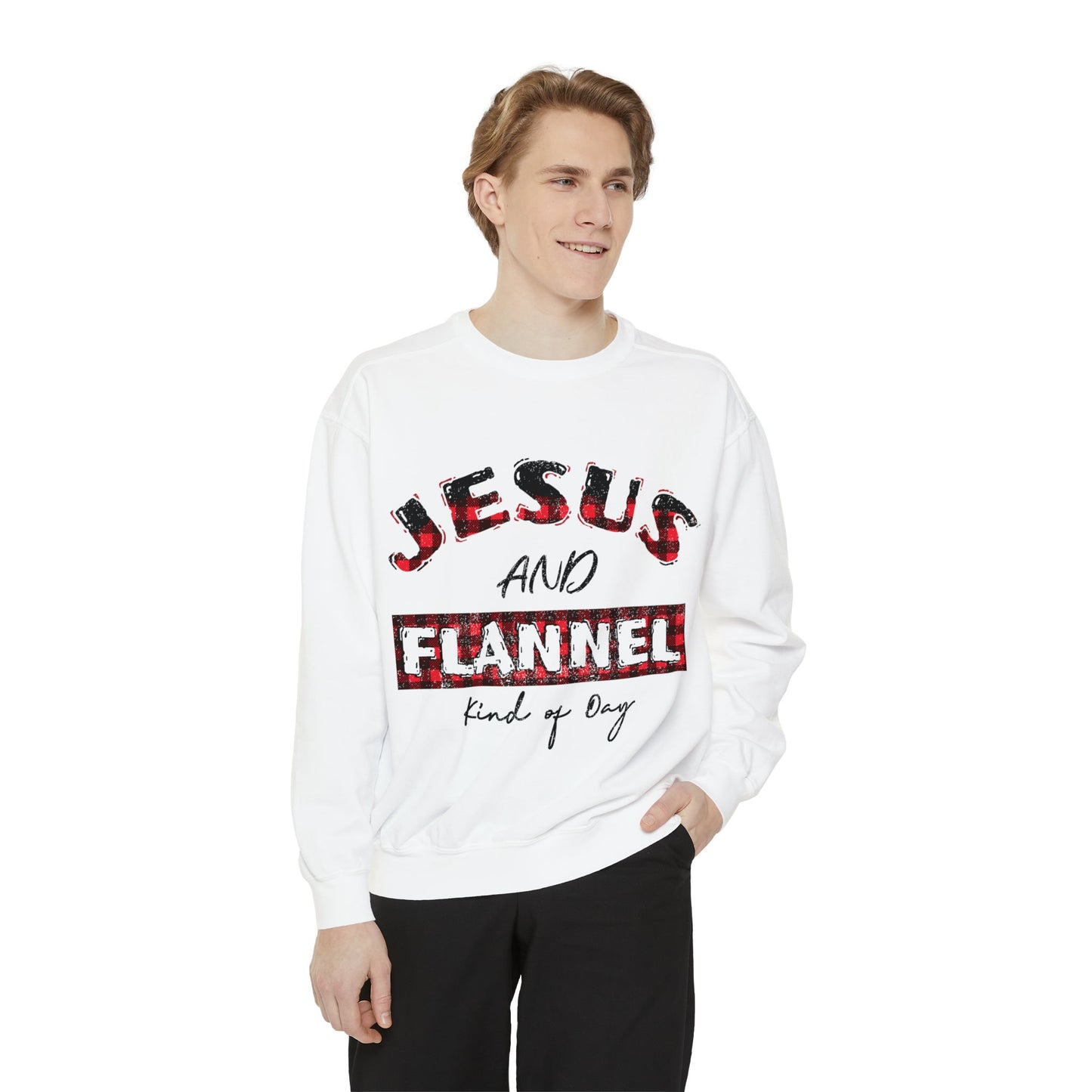 Holy Cozy Flannel Faith Sweatshirt