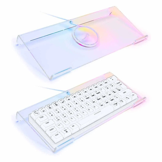 LuminaRise: Acrylic LED Keyboard Stand
