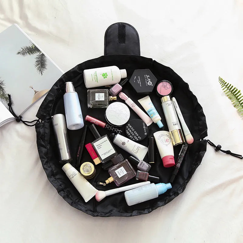 Drawstring Makeup Organizer Bag (2 For 1)